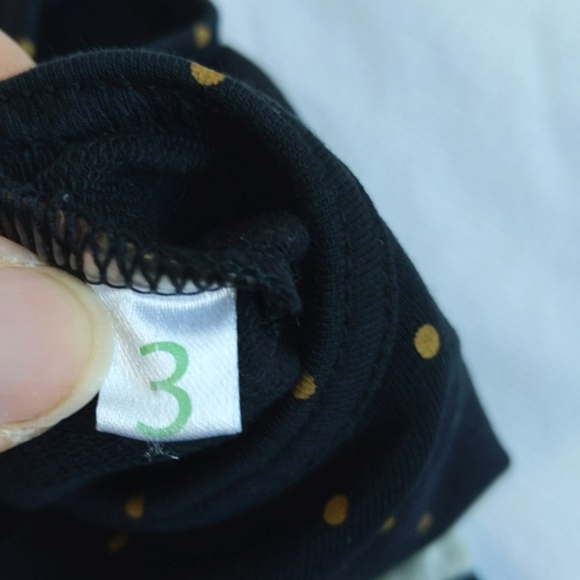 peekaboo beans black polkadot ruffle dress 3T toddler girls - Picture 7 of 10